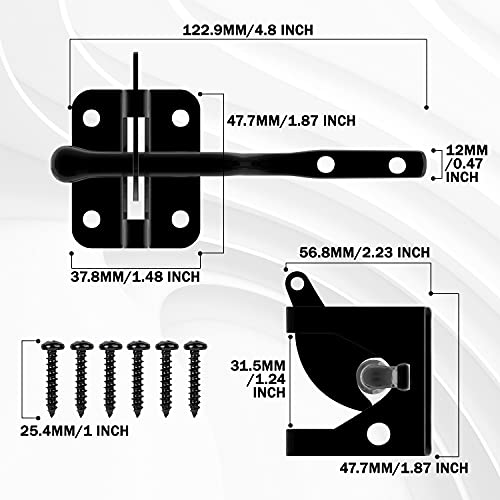 Automatic Self Locking Gate Latch For Wooden Fence, Gate, Door, Metal Gravity Lever, #TOP1