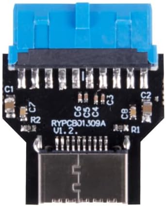 Silver Stone [CP Series] Straight Angle USB 3.0 Internal (19 Pin) Header to USB 3.1/3.2 Type-C (20 Pin) Key A Adapter SST-CP14-R/Domestic Authorized Dealer Product