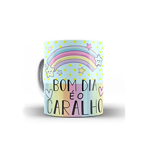 Caneca Divertida Unicórnio Bom dia é o Caralho