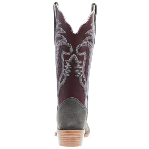 Women's Charcoal Roughout 13 In Dark Cherry Sinatra Top Cowgirl Boot3