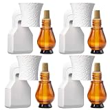 Earffloz Blank Plug in Air Freshener Polarized Wall Plug Oil Diffuser for DIY Characteristic Home Scent from Natural Essential Oil, EO+Water, Fragrance Refill (4-Set White)