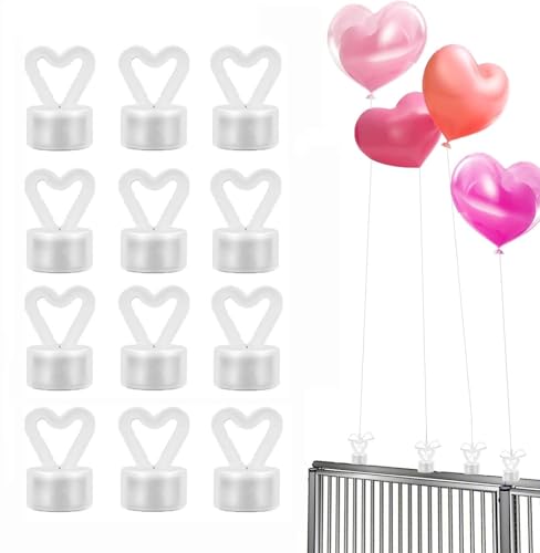Lot de 14 poids de ballons en forme de cœur pour ballons à l'hélium, pour décoration de mariages, anniversaires et fêtes