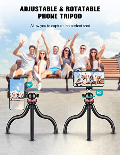 Image of CIRYCASE Selfie Stick Tripod, 170 cm Reinforced, Bluetooth, Multi-Functional, for iPhone and All Smartphones, Travel and Vlogging (Flexible Tripod)