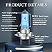 H7 Halogen Headlight Bulbs, Standard High Beam or Low Beam or Fog Light Bulb, DC 12V 55W 5000K,4000 Lumens,White Headlight Bulbs,Head Light Bulbs for Car,High Brightness Headlight Bulb, Pack of 2
