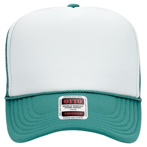 Image of OTTO Polyester Foam Front 5 Panel High Crown Mesh Back Trucker Hats in 97, Bulk, Wholesale