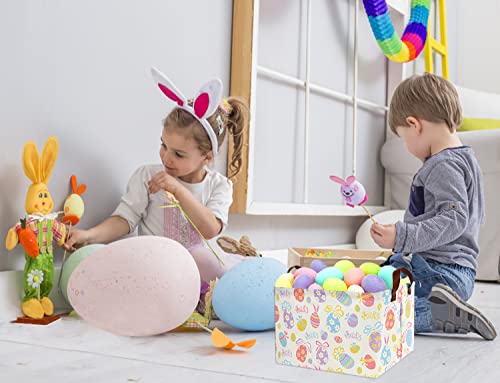 Image of Rectangular Kids Storage Bin Basket Organizer for Baby Room Decor & Easter Gifts