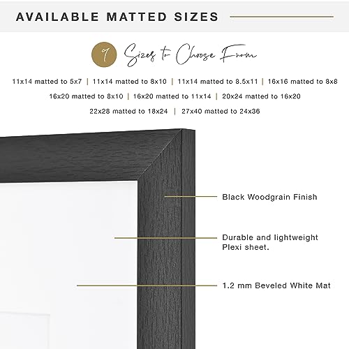 Mcs Studio Gallery 20X24 Matted To 16X20 Poster Frame Black Woodgrain thumb #5