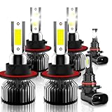 Compatible for Ford F250 High Low Beam Fog Lights F350 Super Duty F450 F550 2005 2006 2007 2008 2009 2010 2011 2012 2013 2014 2015 2016 2017 2018 2019 2020 2021 2022, Powersports Bulbs, 6-Pack