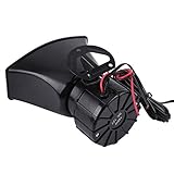 Changor Negro Carro Audio Altavoz, con Abdominales 12v 100W Eléctrico Seguridad Sirena