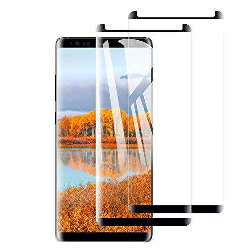 [2 Pack] Amonke Protector de Pantalla para Samsung Galaxy Note 8 Cristal Templado, 3D Curvado Completa Cobertura, 9H Dureza Alta Definicion Vidrio Templado Screen Protector para Samsung Galaxy Note 8