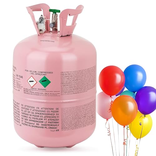 Decoraparty Bombola Elio Rosa per 50 Palloncini, Bomboletta con Elio Compresso Usa e Getta da 0,36 m³ di Gas elio, per Feste, Eventi, Compleanno, Helio - 1 pz