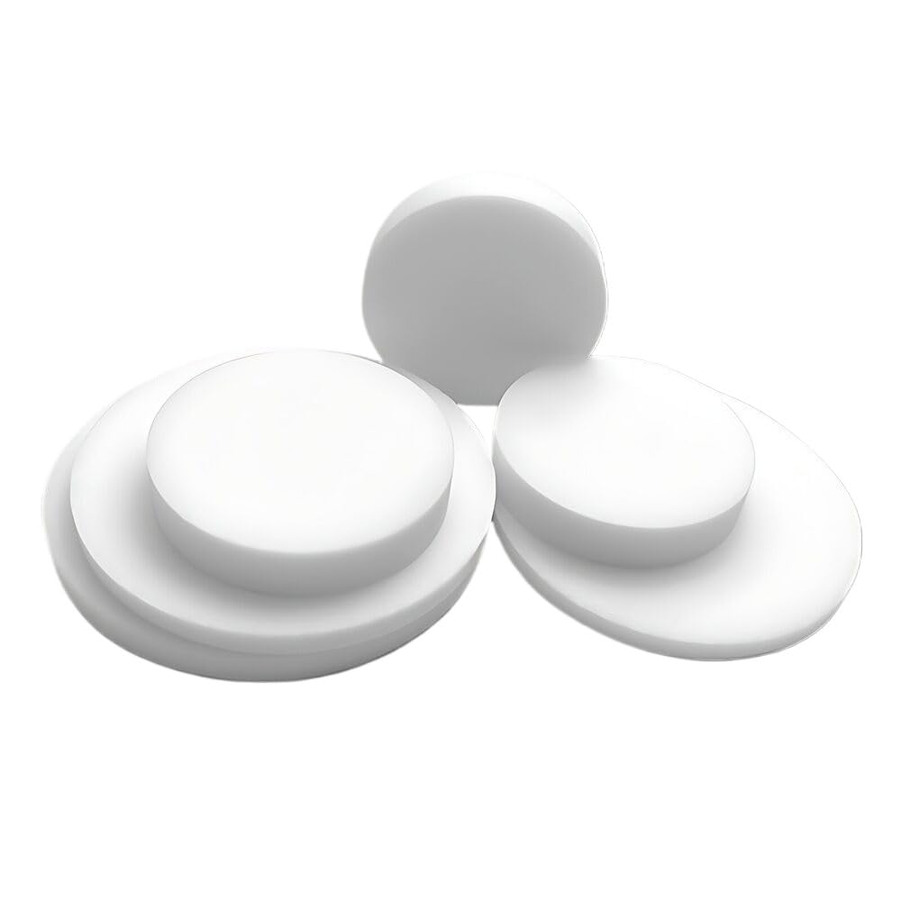 0.5MM Thickness White PTFE Round Flat Plastic Discs Teflon Round Gasket F4 Discs HIGH Temp Low Friction (100,8mm x 0.5mm)