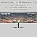 YOGAES 49 Zoll breite Dual QHD (5120x1440) IPS Surface Game Display, 49 Zoll montior. HDR 400, Innen versteckt, USB-C, Austauschbarkeit VESA100,100mm, Neigungshöheneinstellung möglich, G-Sync (75hz)