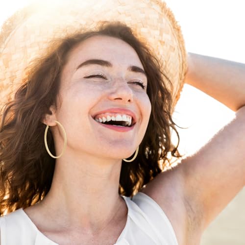 14K Gold Hoop Earrings for Women Stunning Oversized Gold Hoop Chunky Earrings for Women Elegant Thin Gold Hoops2