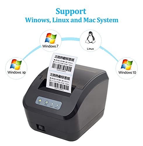 Image of 80mm Label Barcode Printer Thermal Pos Receipt Printer LAN USB Bluetooth WiFi Support Adhesive Sticker Paper(USB LAN Serial Port)