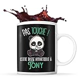Planetee Tasse Tony Pas Touche Panda | Mug Prnom Cadeau Anniversaire Humour