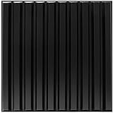 STICKGOO 12 PCS 3D Slat Panels, 19.7' x 19.7' x 0.7', Decorative PVC Tiles for Interior Wall Decor, Gaming Room, 32 Sq.Ft, Black