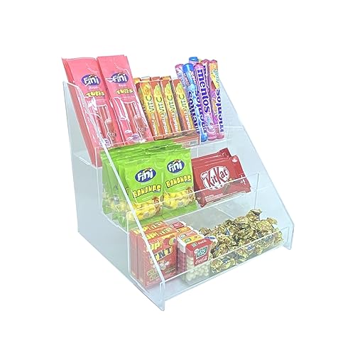 Expositor de Balas e Doces - 3 Andares de Acrílico transparente