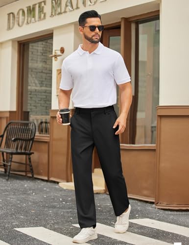 COOFANDY Mens Casual Chino Pants Classic Fit Lightweight Khaki Trousers Wrinkle Free Stretch Dress Slacks4