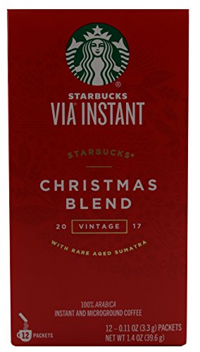 Starbucks VIA Christmas Blend Instant Coffee 36 Servings (3 Pack/Boxes) 12 Packets Each Box