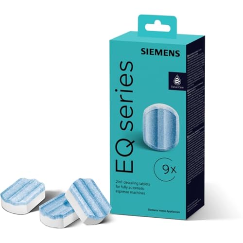Siemens Multipack TZ80032A, 9 compresse anticalcare anti-corrosione, adatte per macchine da caffè della serie EQ e macchine automatiche da incasso