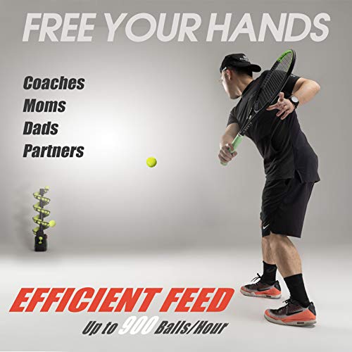Portable Tennis Ball Machine|Ball Tosser(4lb) for Self-Play|Ball Launcher Beginners/Kids/Coaches/Home-Court|Accurate&Efficient Feed Buddy for All-Levels/Ages|AC&Battery Powered - Thumbnail 4