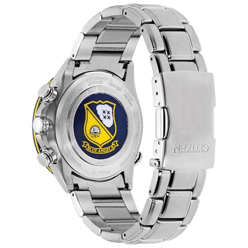 Image of Citizen Stainless Steel Eco-Drive Analog Blue Dial Men Watch-At8020-54L, Silver Band