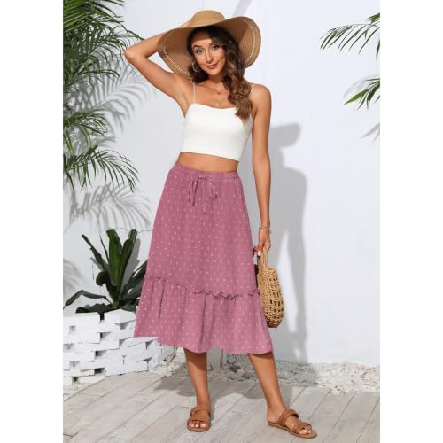 Image of Witsmile High Waist Tiered Skirts for Women Flowy Skirts for Women Long Length with Pockets 2026 Fashion Trendy