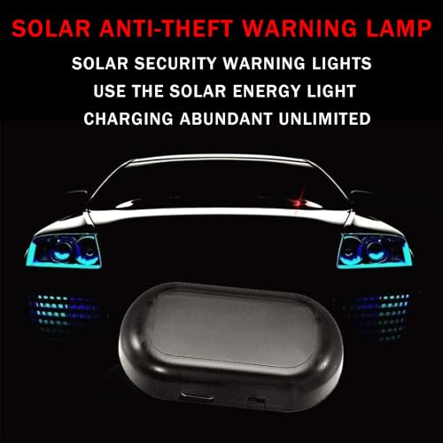 Image of ijuicy 1 PC Car Solar Power Simulated Dummy Alarm, Anti Theft Device, LED Flashing Security Light, USB Charger Port, Red
