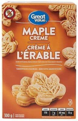 Great Value Maple Creme filled cookies 300g/10.58oz {Imported from Canada}