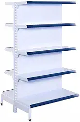 Gôndola Prateleira Supermercado 5 Níveis 40x30 New Plus 1,70m Central Continuação Azul Sa Gôndolas