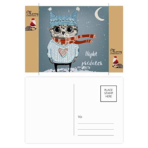 Cartes postales de remerciement hibou en papier épais pour une correspondance raffinée