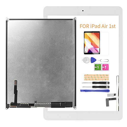 Black Friday - 60% OFF A-MIND Screen Replacement For iPad Air 1st Generation 9.7inch A1474 A1475 A1476（Not For Air 2）LCD Display And Touch Screen digitizer With Home Button & Free Tool Repair Kit & Screen Protector (White)