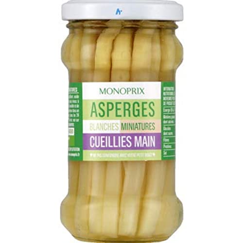 Monoprix Asperges blanches miniatures cueillies main - Le bocal de 110 g net egoutte