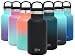 Simple Modern 12oz Ascent Water Bottle - Stainless Steel Kids Hydro w/Handle Lid - Double Wall Tumbler Flask Vacuum Insulated Black Small Reusable Metal Leakproof -Midnight Black