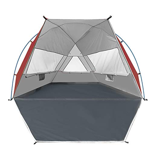 Forceatt 3-4 Personas Tienda de Sombra para Acampar en la Playa, Protector Solar UPF50 +, instalación Simple Ligera y fácil de Transportar, se prefiere Acampar en la Playa para Vacaciones en la Playa Cover