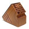 Teak Wood Knife Block Holder without Knives