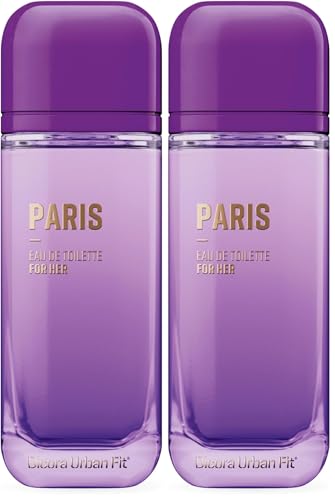 Dicora Urban Fit | Eau de Toilette PARIS FOR HER | Fragancia Vibrante y Duradera | Perfume de Mujer con Notas de Flor de Azahar y Ámbar | Tamaño: 150 ml (Paquete de 2)