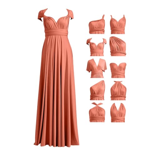 Hellgrün Abendkleider Damen Lang Infinity Kleid Brautjungfernkleider Multiway Wickelkleid Convertible Transformers Maxikleid Elegant Abendkleid...