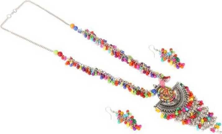 PUJVI Alloy Multi Color Contemporary/Fashion Necklaces Set Long Haram [Multicolor Boho beads Necklace] (B0B522M7KP) Amazon Price History, Amazon Price Tracker