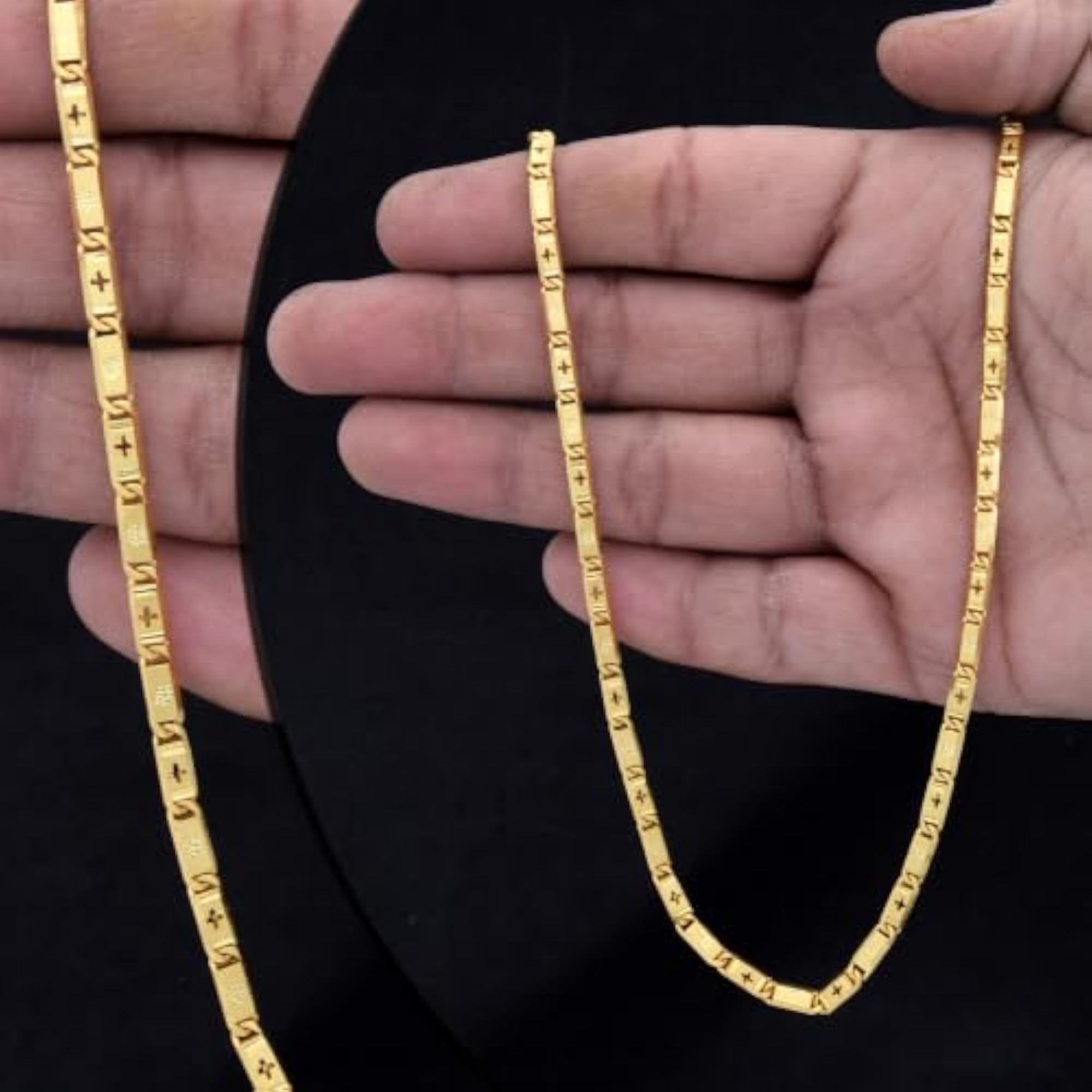 Gold Plated Brass Metal Nawabi Chain Necklace