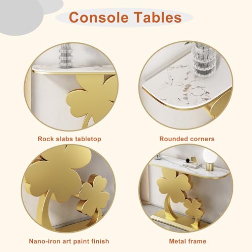 Mesa de sofá de entrada elegante para organizar el vestíbulo familiar 6