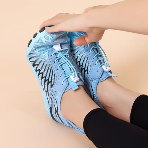 Image of Hiking Barefoot Shoes for Women Men Breathable & Non-Slip Athletic Barefoot Wide Toe Water Shoes Lightweight Perfect for Walking,Running,and Swimming
