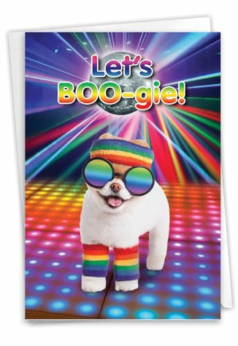 Best Card Co Funny Dog Birthday Card w/Envelope Boo-gie Design C6868BDG