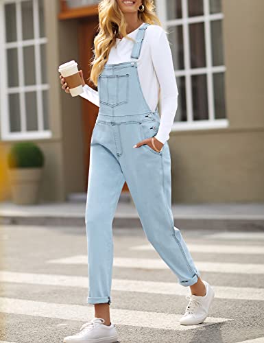 Lookbookstore Denim Overalls For Women Spring 2023 90S Women's Overalls Light Blue Denim Ladies Overalls Women Cowgirl Overalls Denim Revolt Overalls Size Xxl Size 20 22 #TOP3