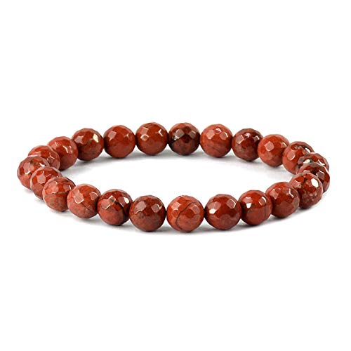 Image of Reiki Crystal Products Certified Natural Crystal Stone 8 mm Faceted /Diamond Cut Beads Bracelet for Men & Women | Reiki Charged Gemstone Bracelet | Multiple Crystal Variants Available