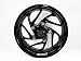 BIKE-label 790161-VA - Pegatinas decorativas para llantas (compatible con Kawasaki Z900), color rojo