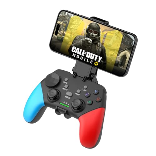 Joso Wireless Mobile Gaming Controller für iOS, Android, iPad, Tablet, PC, Telefon-Controller für iPhone 14/13/12/11, Galaxy S22/21, Android Handys, COD Mobile, Genshin Immpact, Cloud Gaming