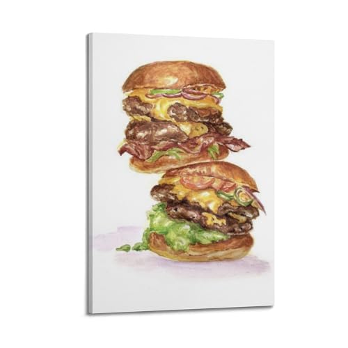 Toile double couche hamburger pour raviver un mur de cuisine vide