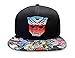 Transformers Autobots Color Shield Retro 80er Jahre Cartoon bestickt und gedruckt Snapback Cap Hut schwarz